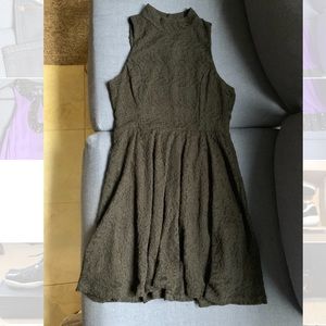 Black textured dress